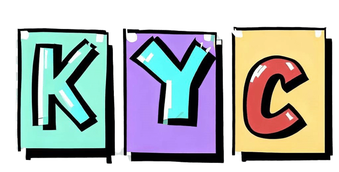 Letras KYC em pequenos sinais
